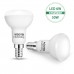AGOTD E14 LED lamp 6W, R50 Reflector lamp 2700K warm white , not dimmable, pack of10